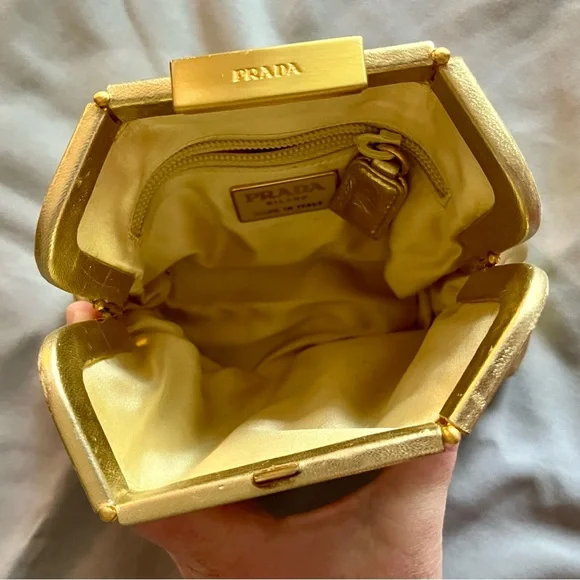 Prada Metallic Gold Clutch - Picture 4 of 8